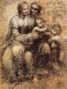 Virgin and Child with St Anne and St John the Baptist Leonardo  Da Vinci